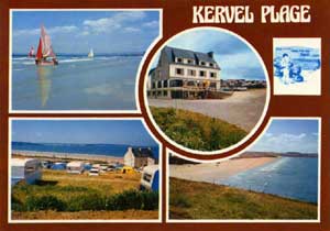 Plage de Kervel et l'hotel Ker Ar Moor